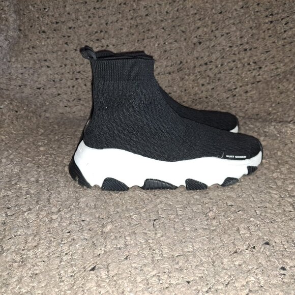 KURT GEIGER-London-Lettie-Knit Black-Sock Booties-Sz 38/7.5-Excellent - Picture 5 of 8